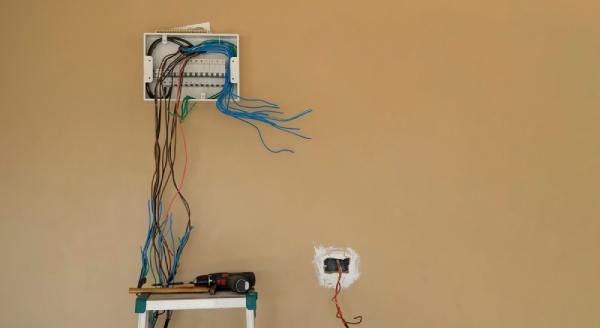 Circuit breaker installation on the wall