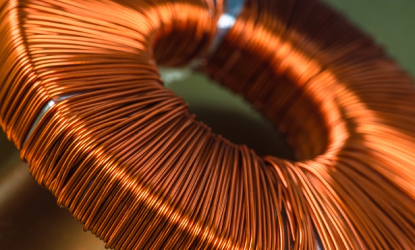 Electric transformer copper coil inductor