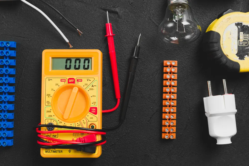 Multimeter and electrical instruments on table_11zon