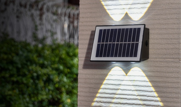 A solar lamp with motion sensor