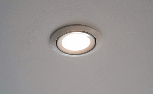LED downlight on the ceiling
