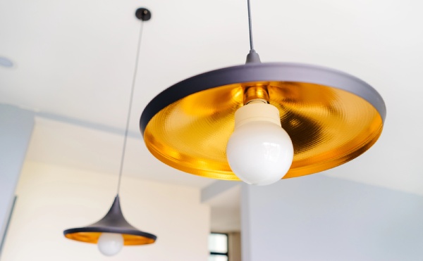 Modern black metallic lamps